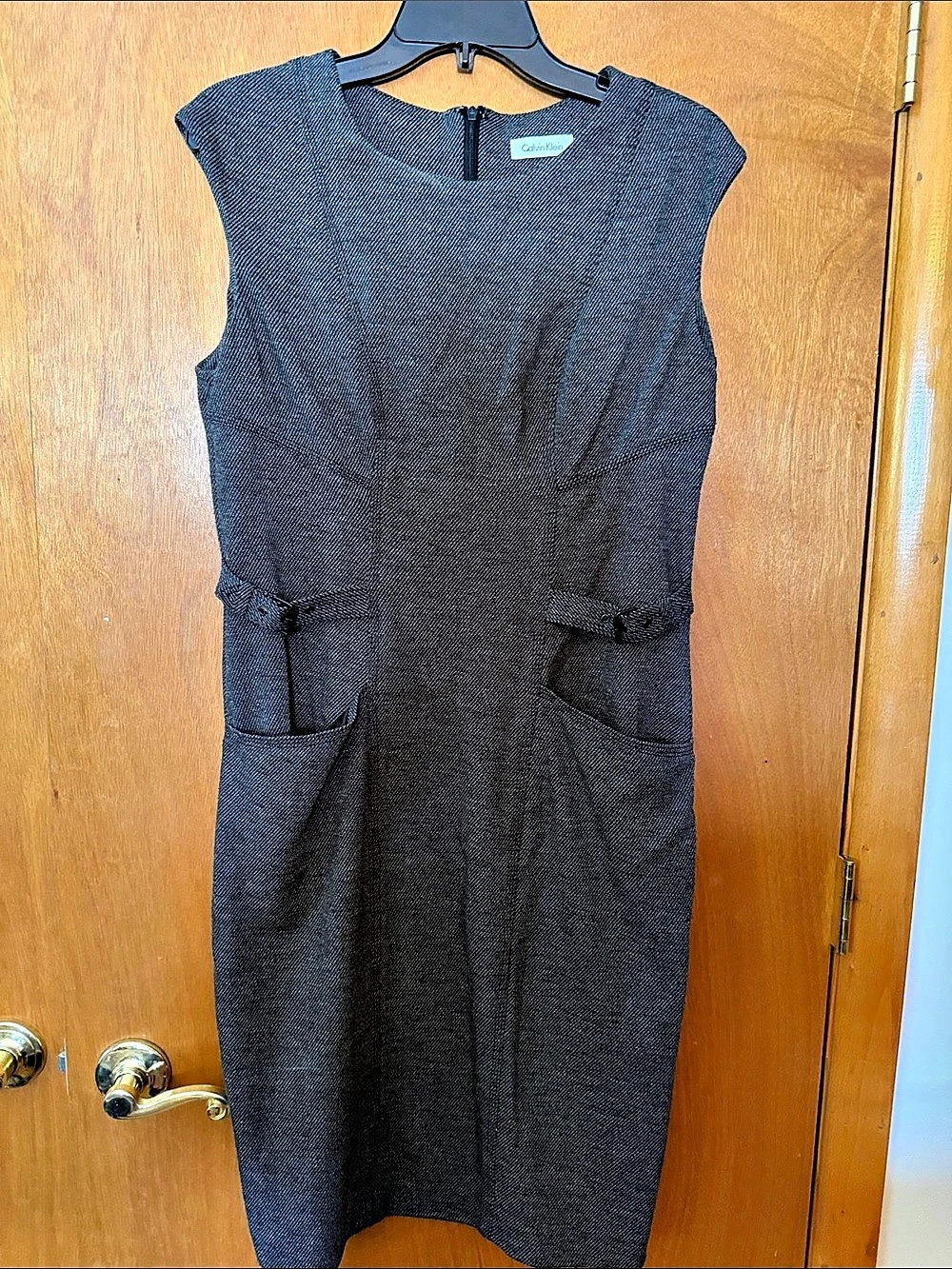 Calvin Klein Women's Midi Dress Black & White Size 12 Like New